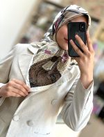 روسری ابریشم کجراه 08